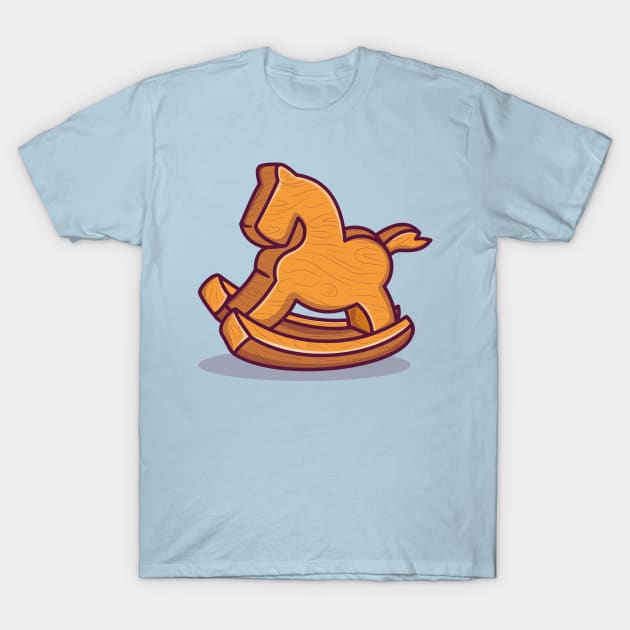 Wooden Horse Cartoon T-Shirt by Catalyst Labs